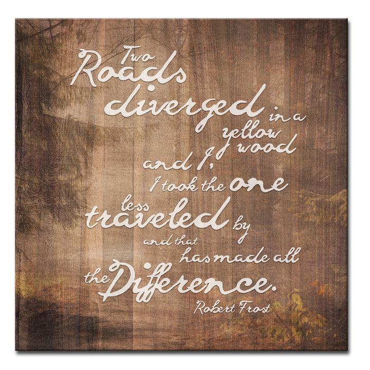 Robert Frost - Road Traveled' Art