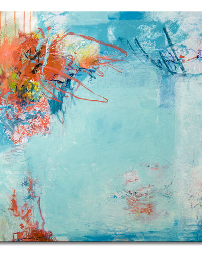 'Coral Anemone' Wrapped Canvas Wall Art