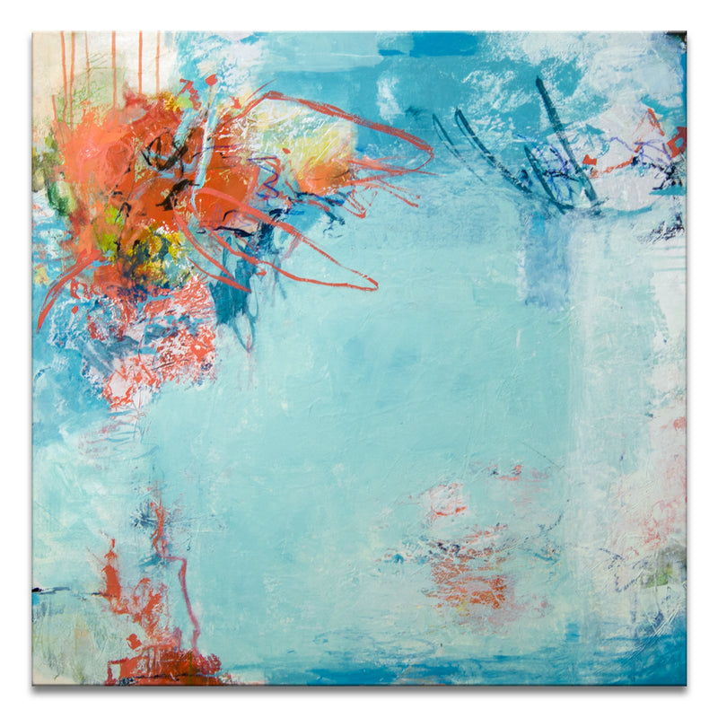 'Coral Anemone' Wrapped Canvas Wall Art