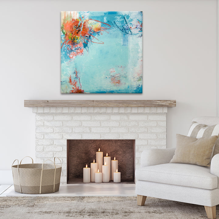 'Coral Anemone' Wrapped Canvas Wall Art