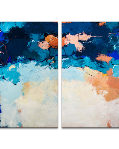 'Summer Fiesta I & II' Wrapped Canvas Wall Art