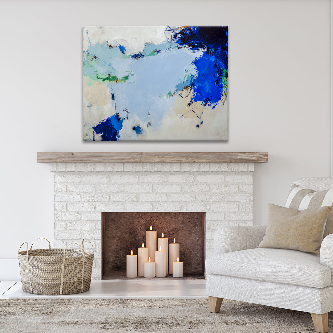 'Color Me Blue' Wrapped Canvas Wall Art