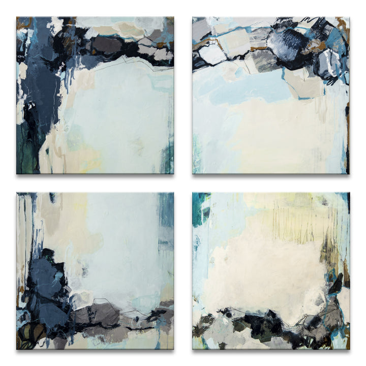 Calm Waters I, II, III, & IV' Wrapped Canvas Wall Art