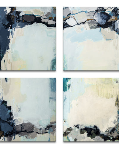 'Calm Waters I, II, III, & IV' Wrapped Canvas Wall Art
