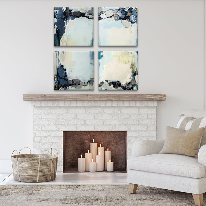 Calm Waters I, II, III, & IV' Wrapped Canvas Wall Art