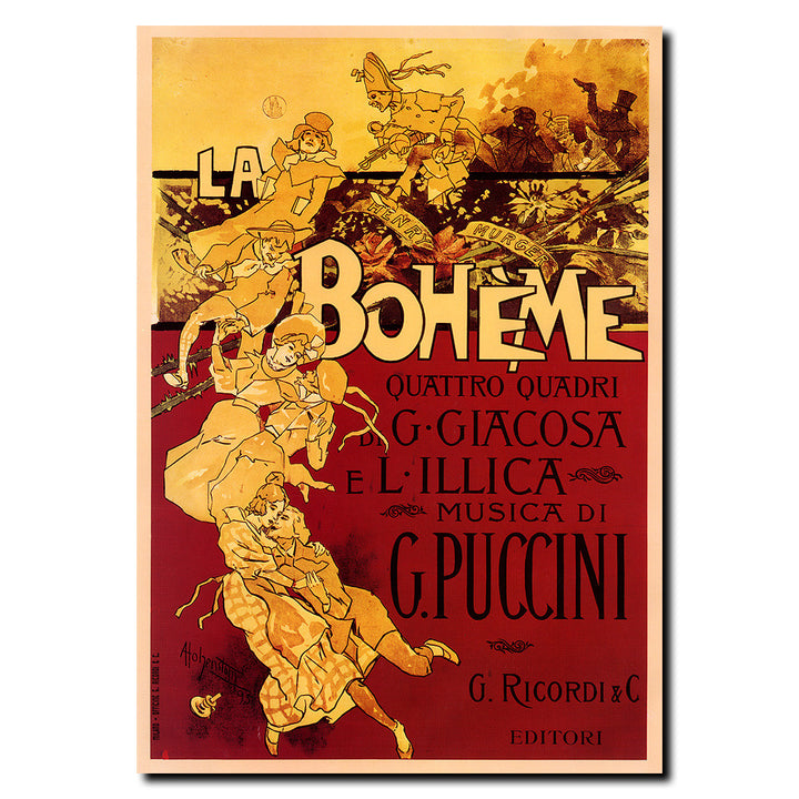 Vintage Boheme Puccini by Adolfo Hohenstein Wrapped Wrapped Canvas Wall Art