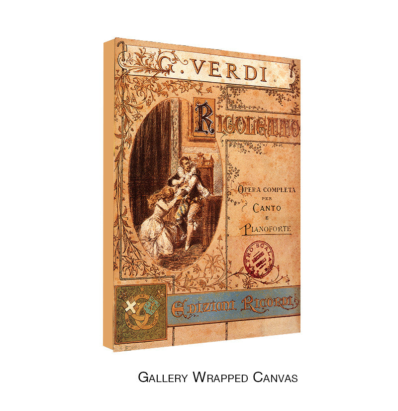 Vintage Verdi Rigoletto Opera Wrapped Canvas Wall Art