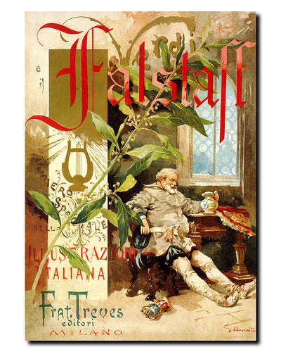 Vintage Verdi Falstaff Wrapped Canvas Wall Art