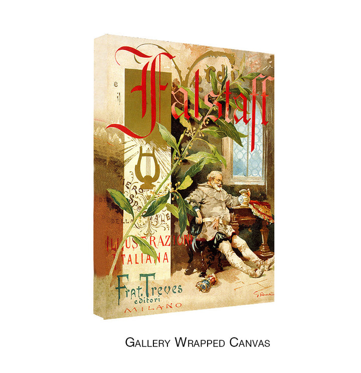 Vintage Verdi Falstaff Wrapped Canvas Wall Art