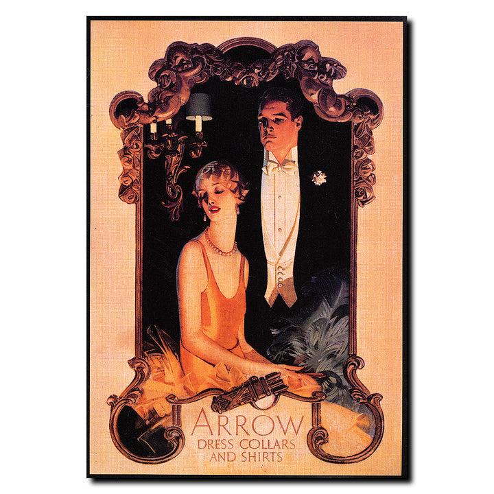 Vintage Arrow Dress Collars & Shirts by Joseph Leyendecker Wrapped Wrapped Canvas Wall Art