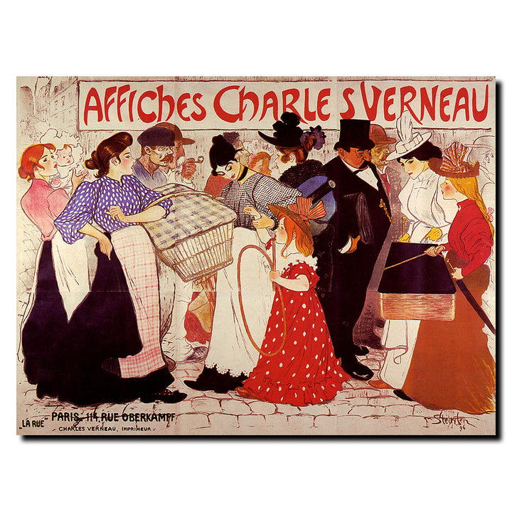 Vintage Affiches Charles Verneau by Steinlen Wrapped Wrapped Canvas Wall Art