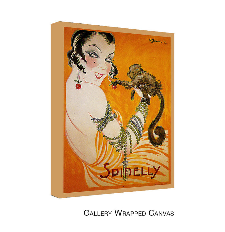 Vintage Spinelly Wrapped Wrapped Canvas Wall Art
