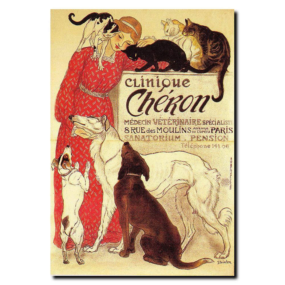 Vintage Clinique Cheron by Theophile A. Steinlen Wrapped Wrapped Canvas Wall Art