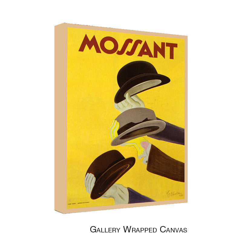 Vintage Mossant by Leonetto Cappiello Wrapped Wrapped Canvas Wall Art