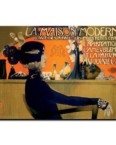 Vintage La Maison Moderne Wrapped Wrapped Canvas Wall Art