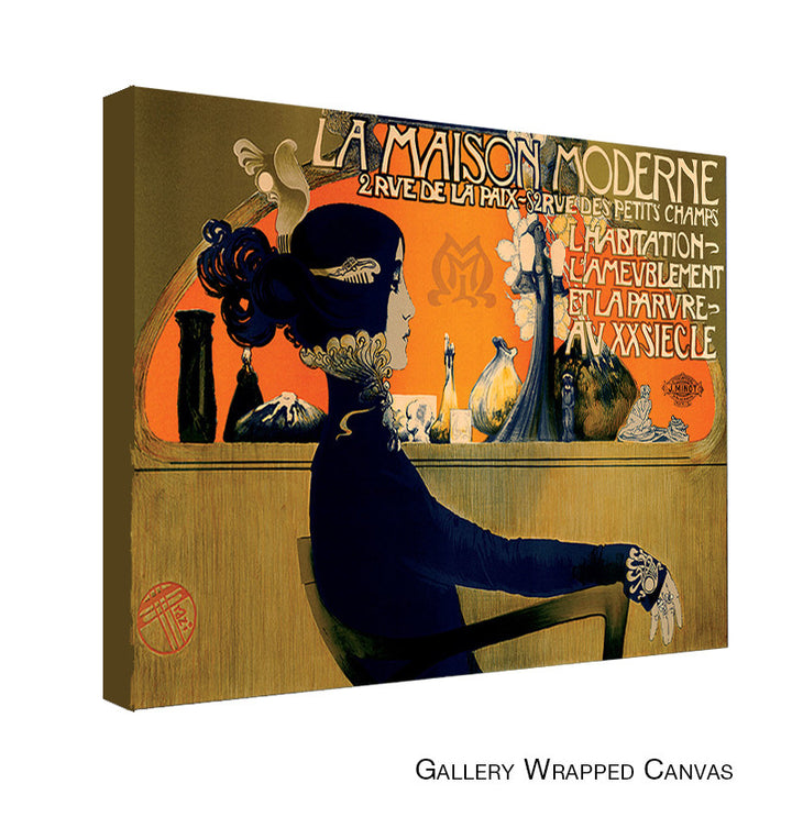 Vintage La Maison Moderne Wrapped Wrapped Canvas Wall Art
