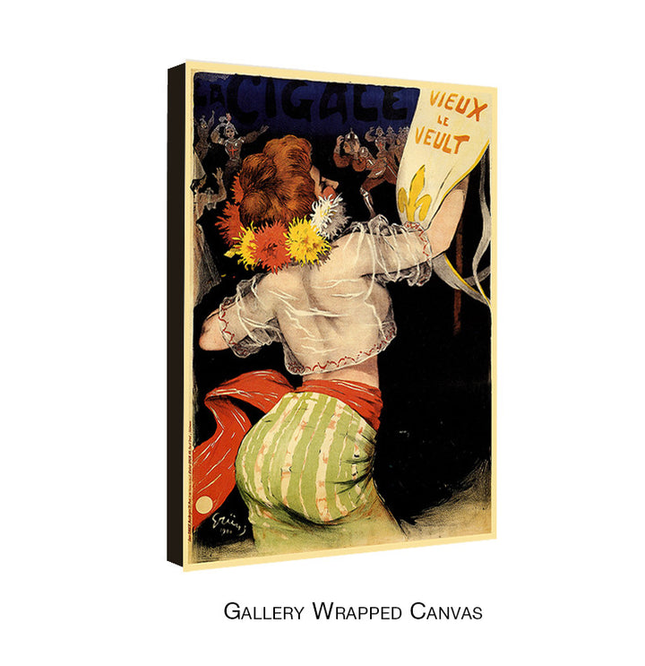 Vintage Vieux le Veult Wrapped Canvas Wall Art