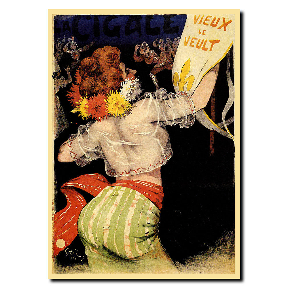 Vintage Vieux le Veult Wrapped Canvas Wall Art