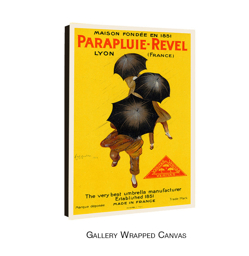 Vintage Parapluie-Revel by Leonetto Cappiello Wrapped Wrapped Canvas Wall Art