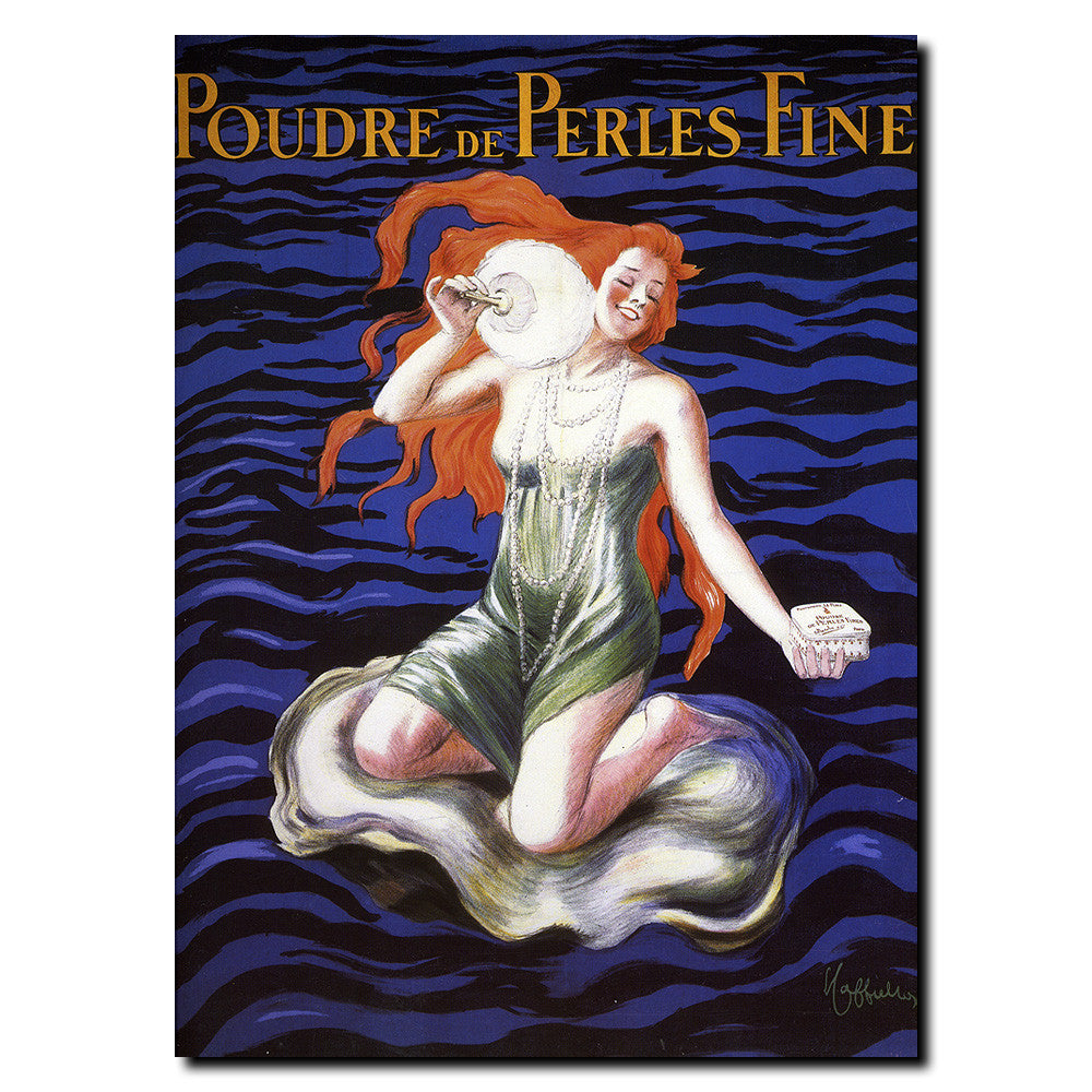 Vintage Poudre de Perles by Leonetto Cappiello Wrapped Wrapped Canvas Wall Art