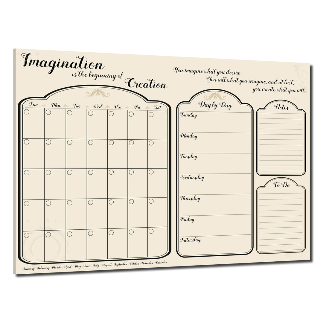 Imagine' Dry Erase Monthly Calendar and Planner on ArtPlexi