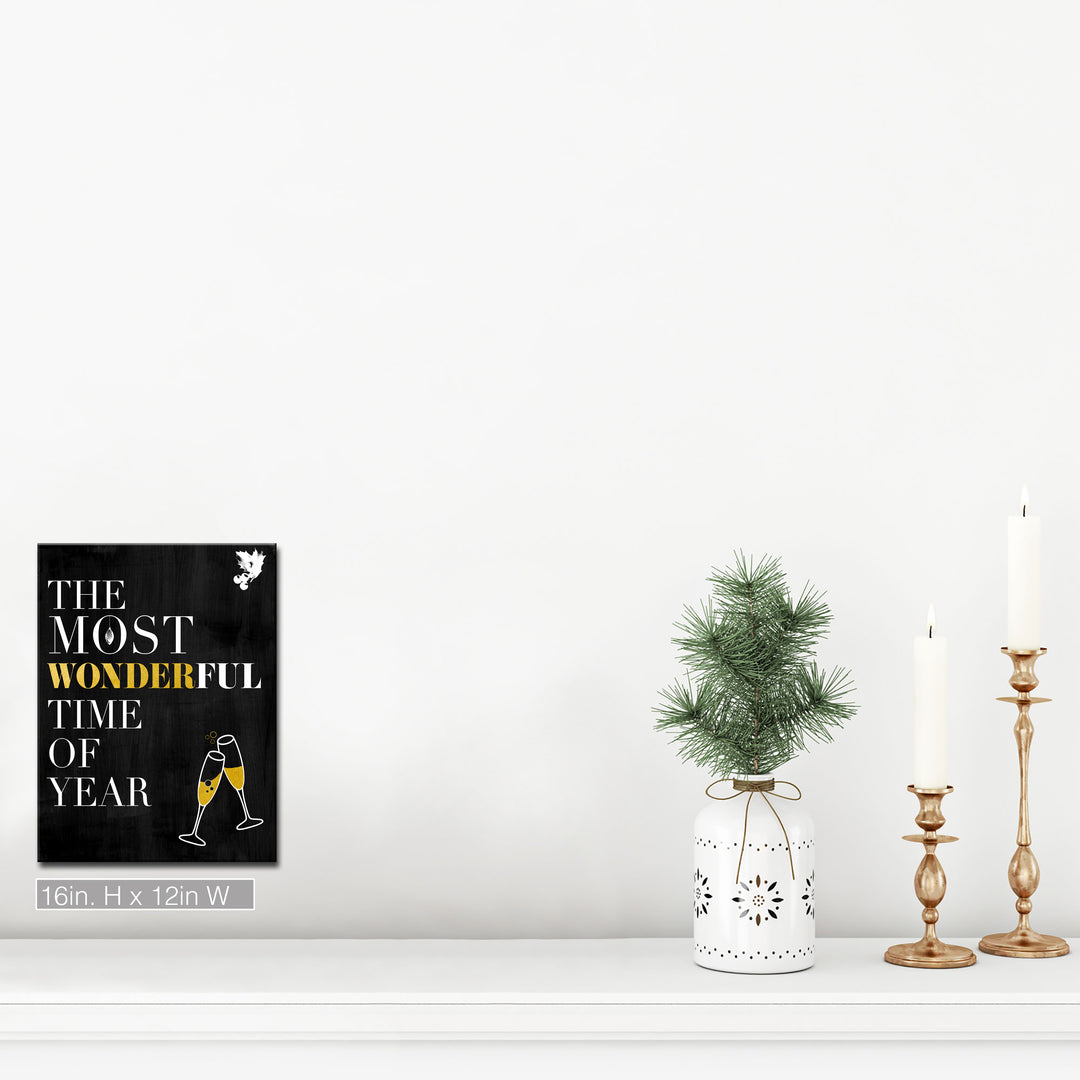 'Time of Year'  Christmas Textual Wall Art