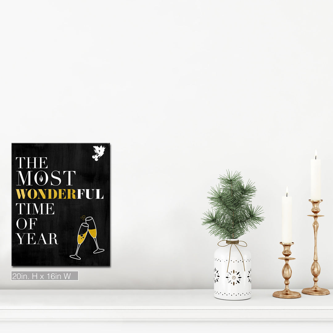'Time of Year'  Christmas Textual Wall Art
