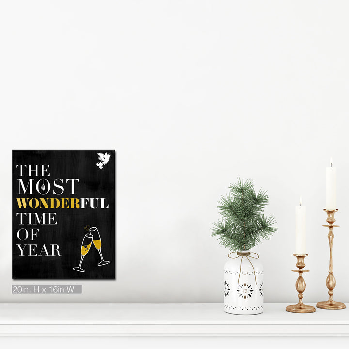 'Time of Year'  Christmas Textual Wall Art
