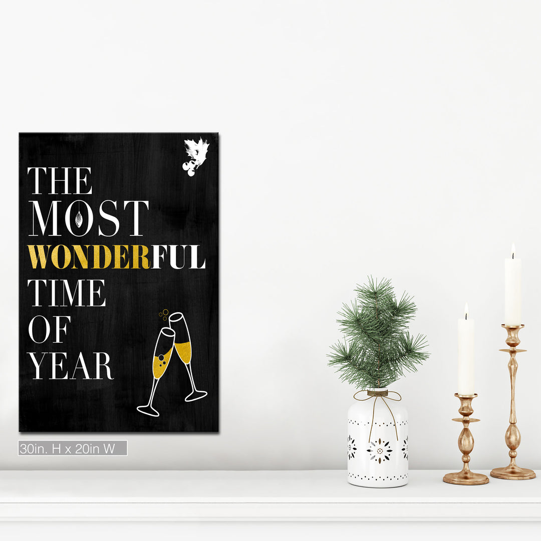 'Time of Year'  Christmas Textual Wall Art