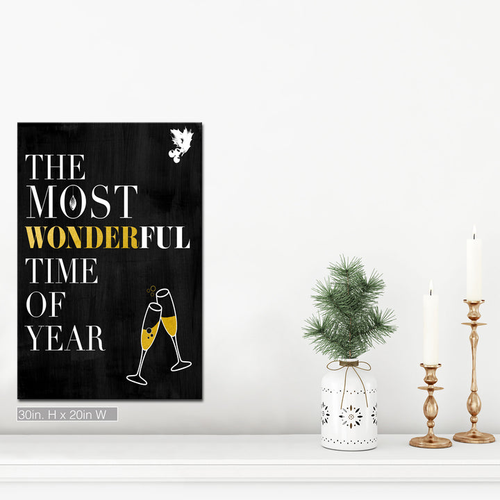 'Time of Year'  Christmas Textual Wall Art