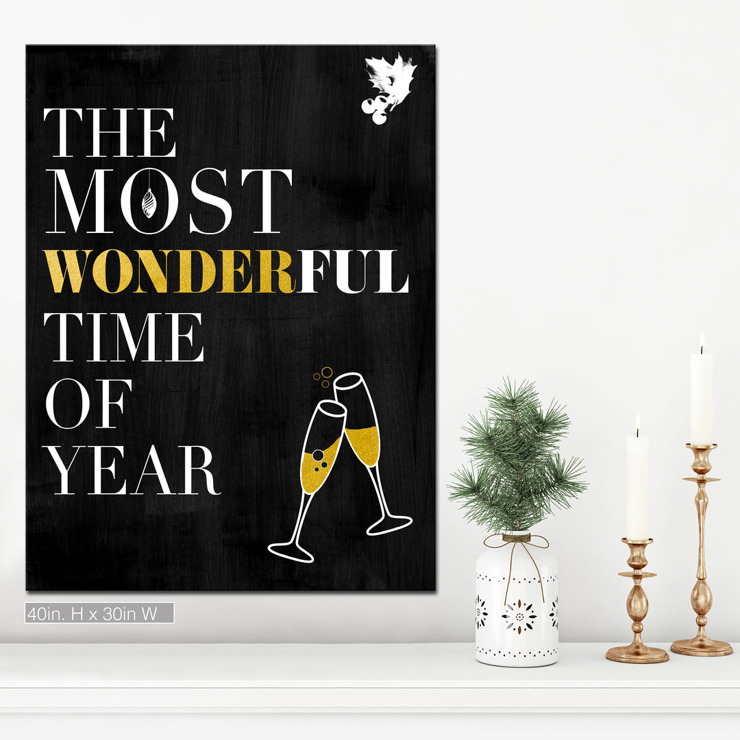 'Time of Year'  Christmas Textual Wall Art