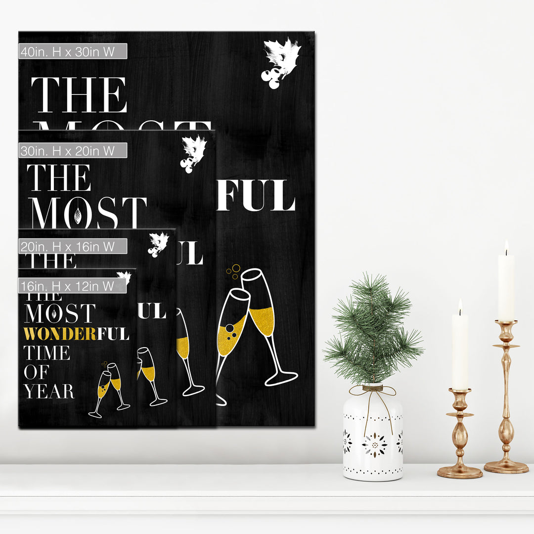 'Time of Year'  Christmas Textual Wall Art