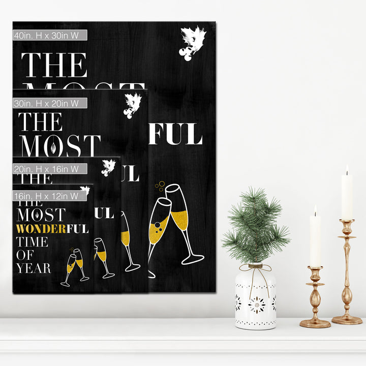 'Time of Year'  Christmas Textual Wall Art