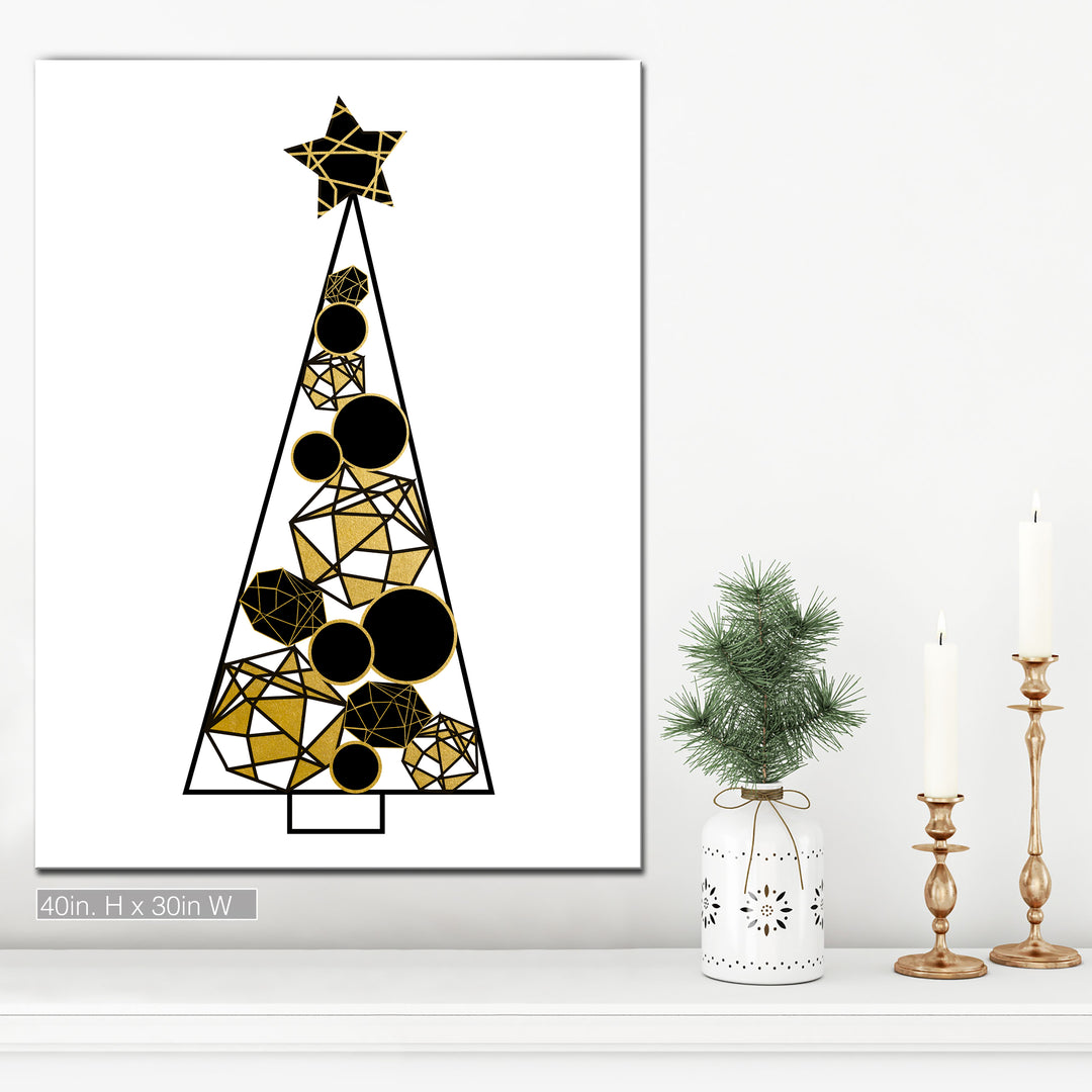 'Glam Tree'  Christmas Wall Art