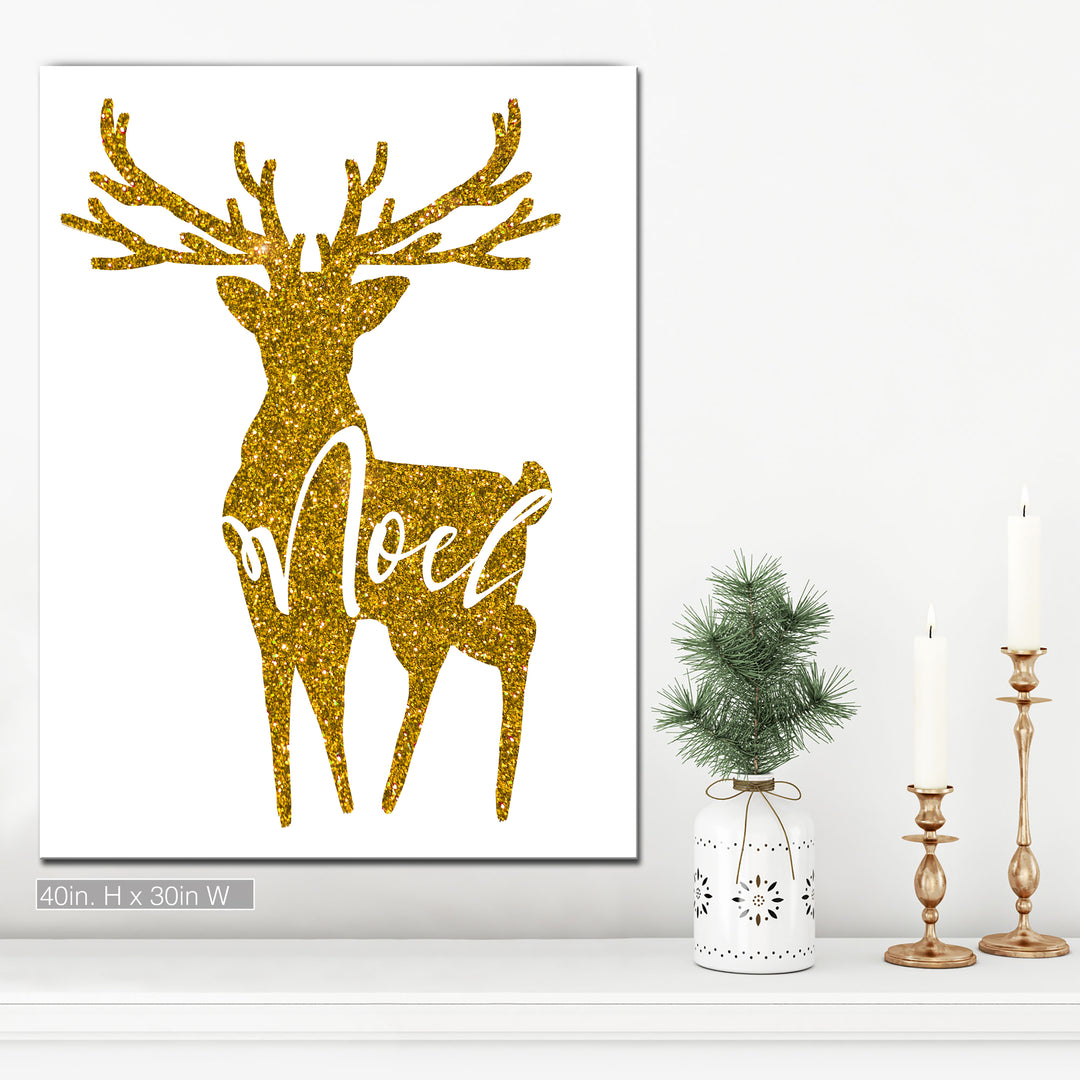 'Glam Noel'  Christmas Textual Wall Art