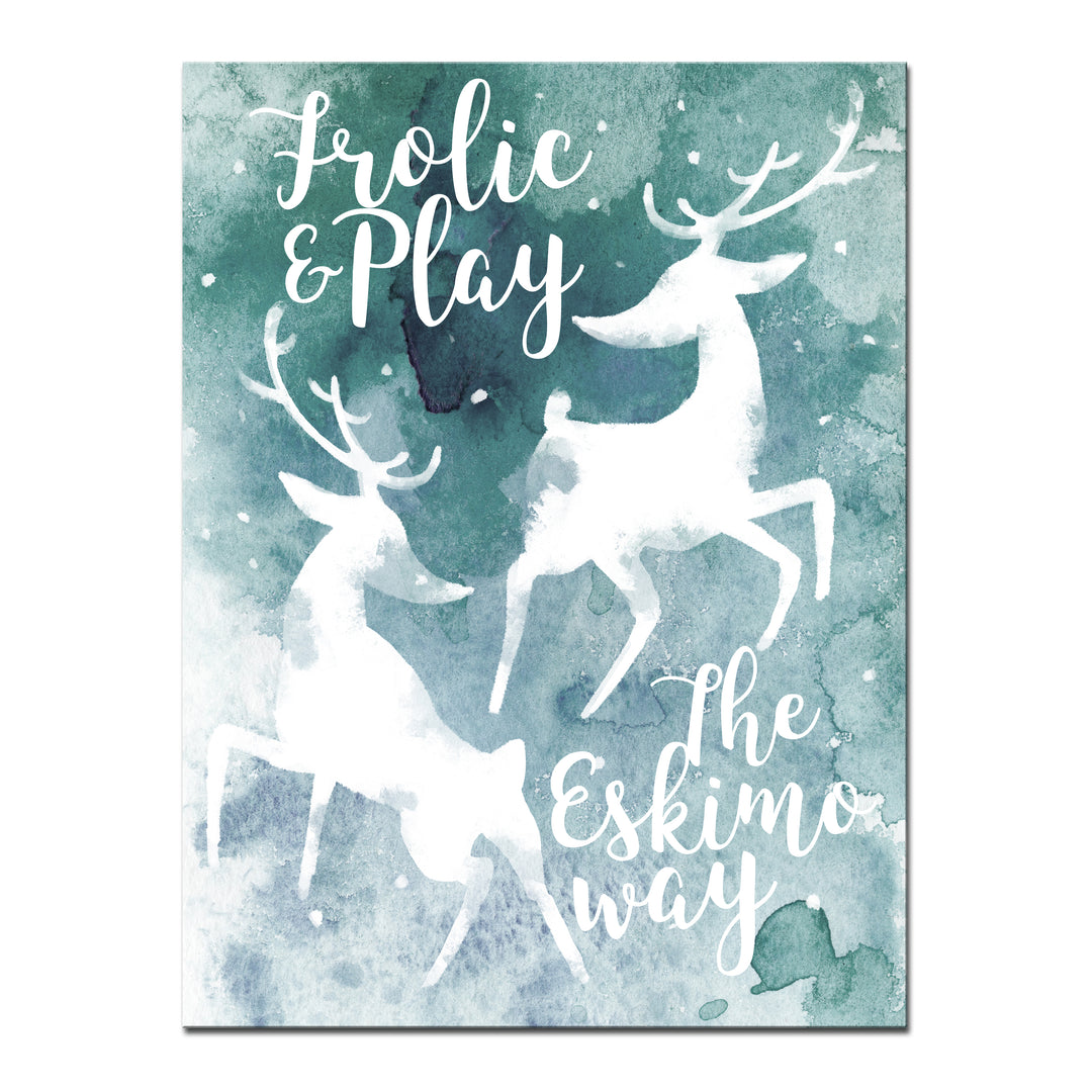 'Frolic'  Christmas Textual Wall Art