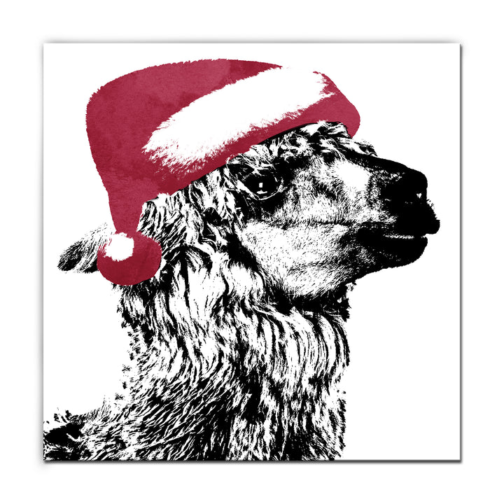 'Alpaca Santa'  Christmas Wall Art