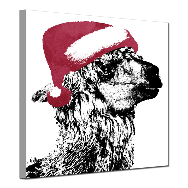 'Alpaca Santa'  Christmas Wall Art