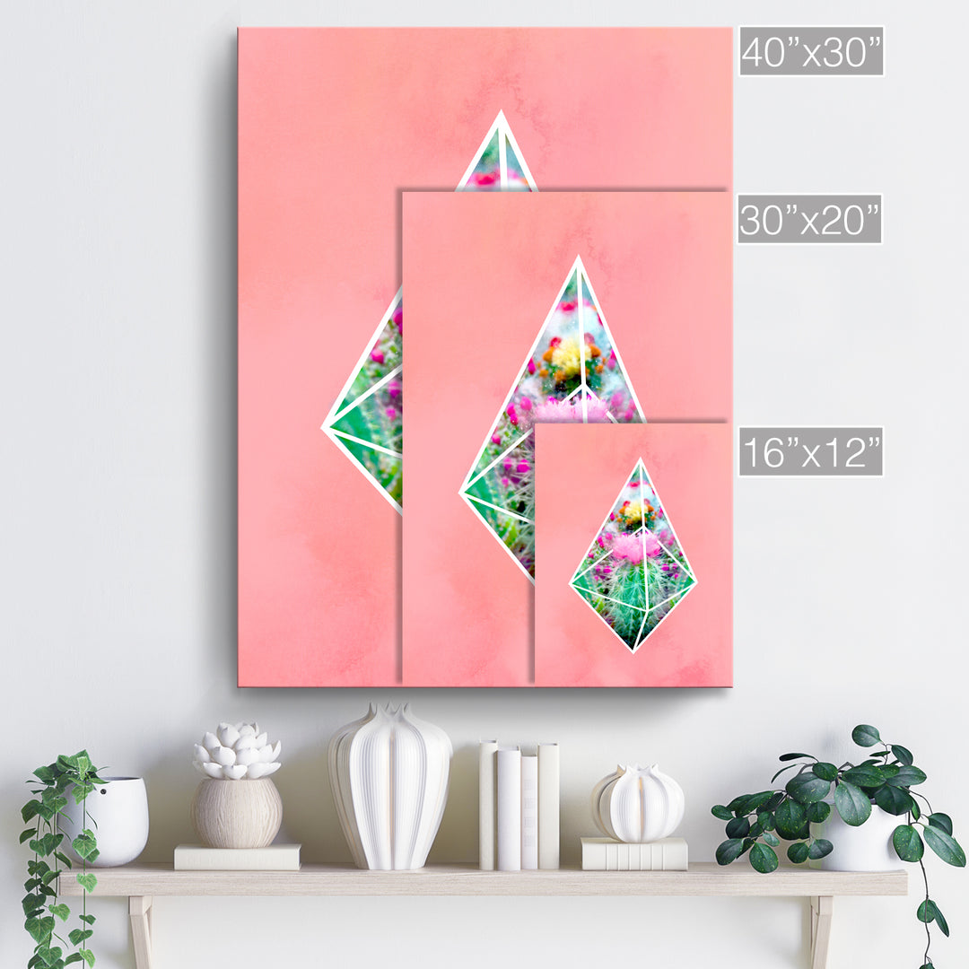'Terrarium Pink'  Succulent Wall Art