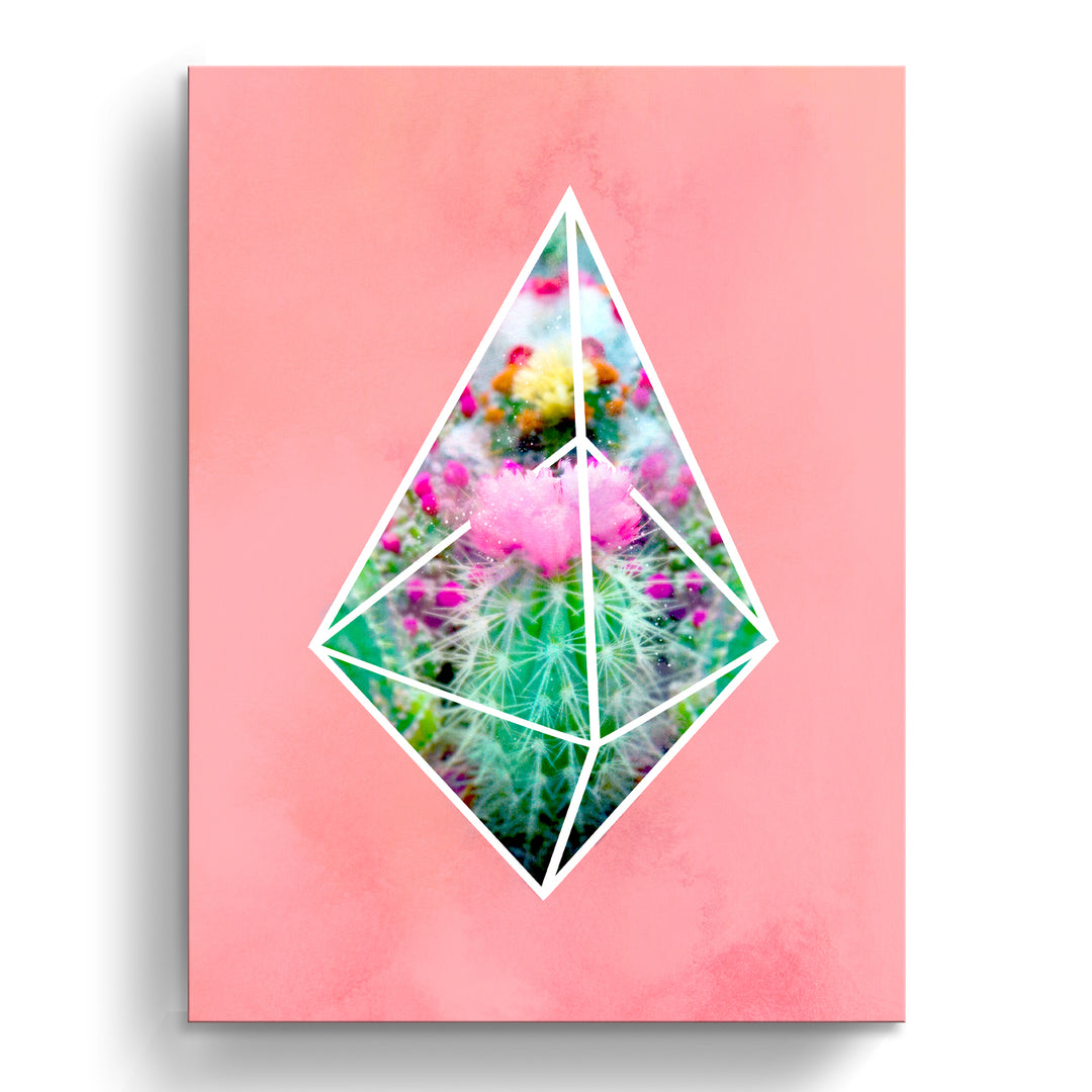 'Terrarium Pink'  Succulent Wall Art