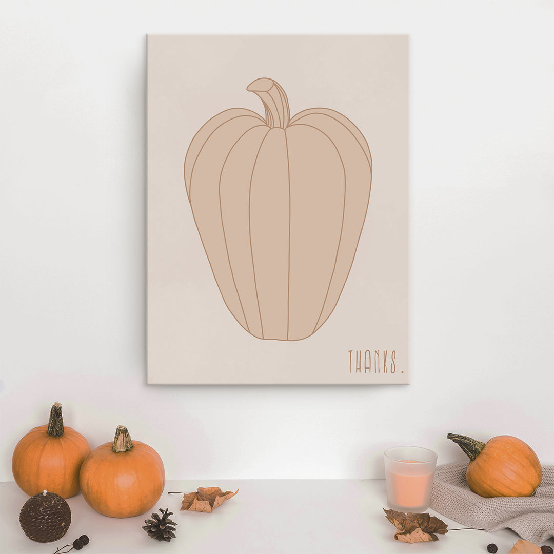 'Minimal Pumpkin I' Fall  Wall Art