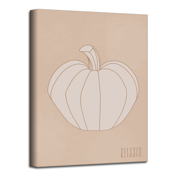 'Minimal Pumpkin II' Fall  Wall Art
