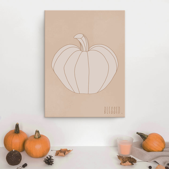 'Minimal Pumpkin II' Fall  Wall Art