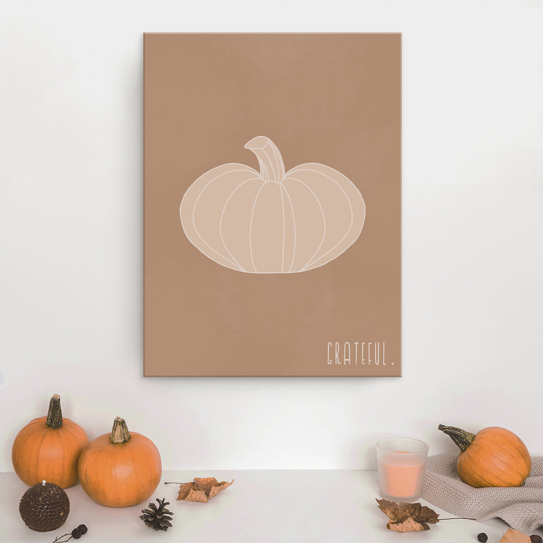 'Minimal Pumpkin III' Fall  Wall Art