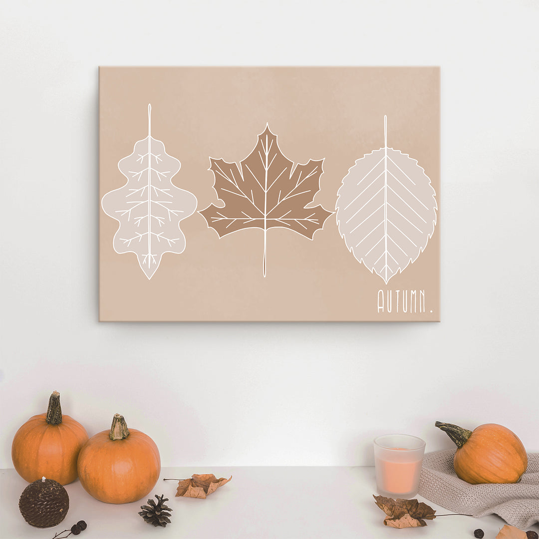 'Minimal Leaves' Fall  Wall Art