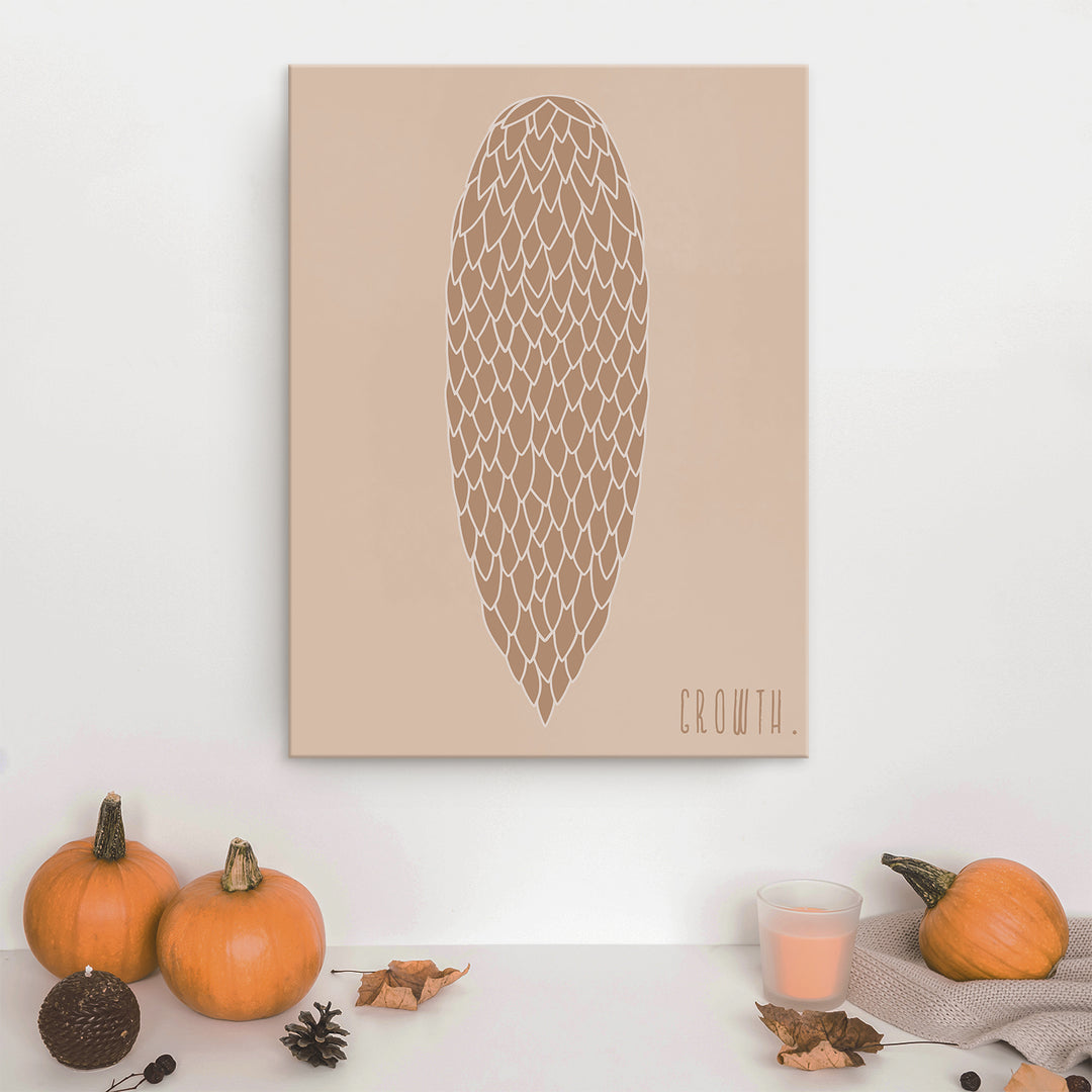 'Minimal Pinecone II' Fall  Wall Art
