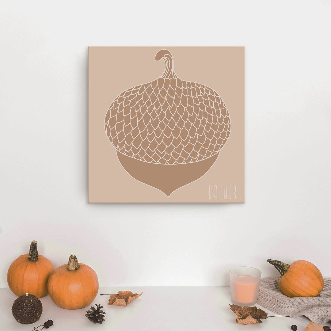 'Minimal Acorn' Fall  Wall Art