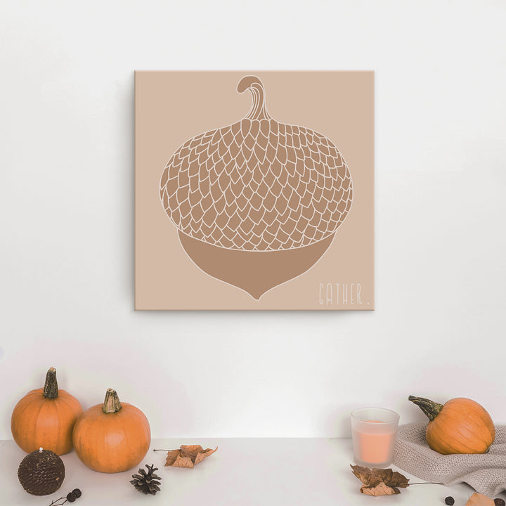 'Minimal Acorn' Fall  Wall Art