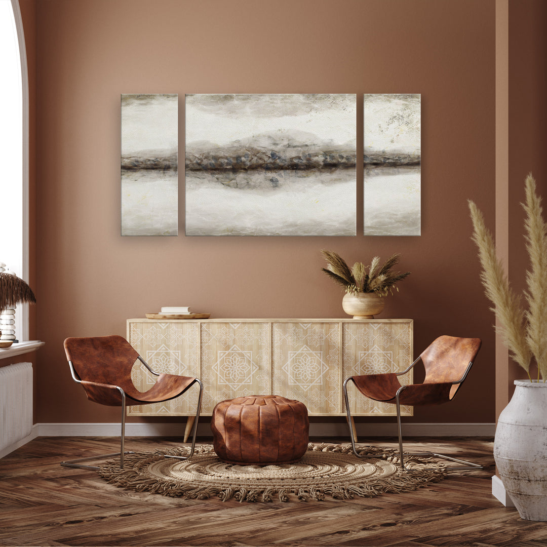 Abstract Neutral CXLIII-III' 3-Piece Wall Art