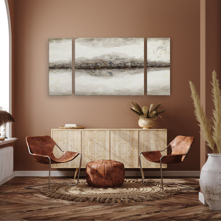 Abstract Neutral CXLIII-III' 3-Piece Wall Art